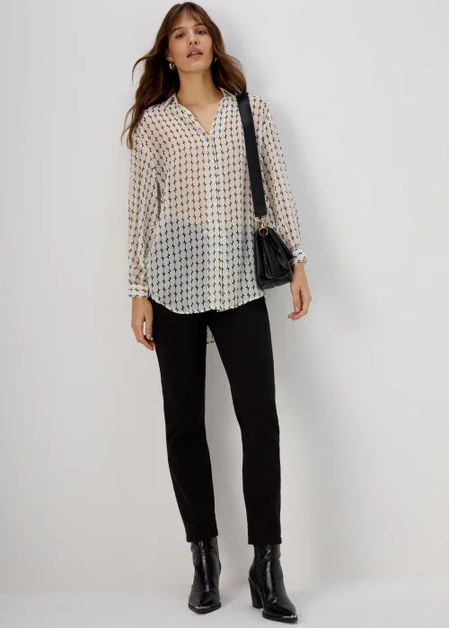 Et Vous Black Print Yoryu Blouse - 8 Image 8
