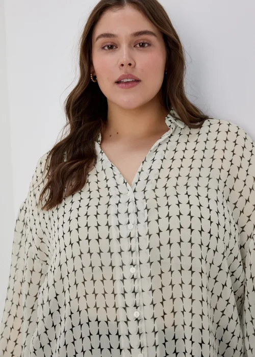 Et Vous Black Print Yoryu Blouse - 8 Image 5