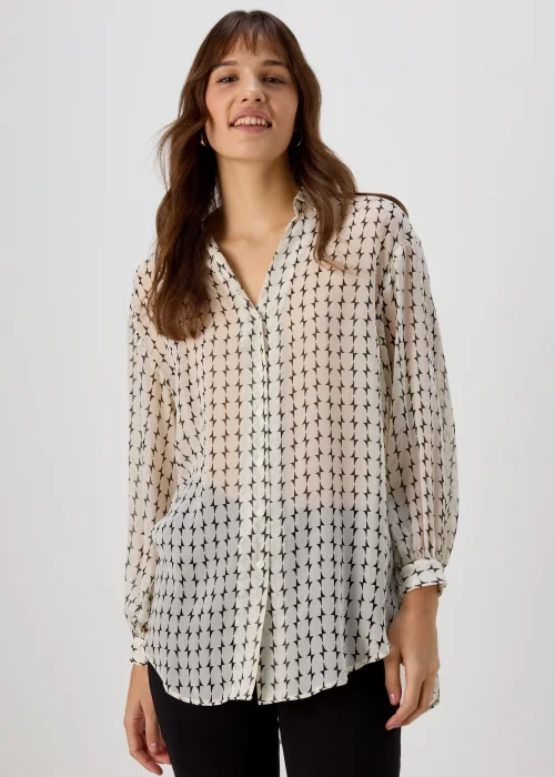 Et Vous Black Print Yoryu Blouse - 8 Image 2