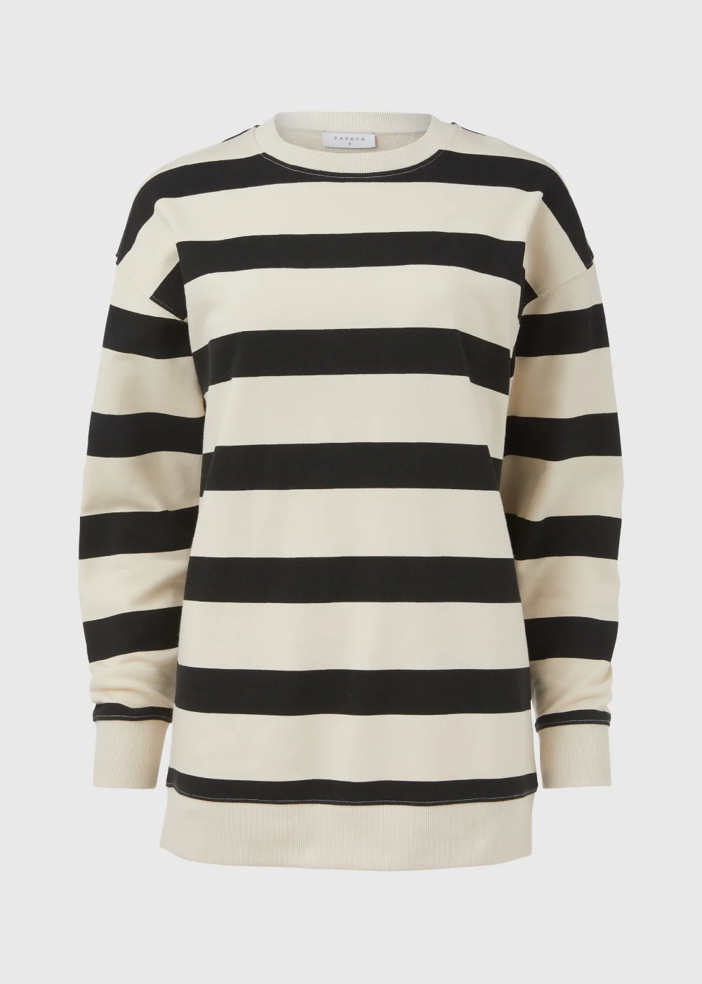 Black & Cream Stripe Sweatshirt - S Image 5