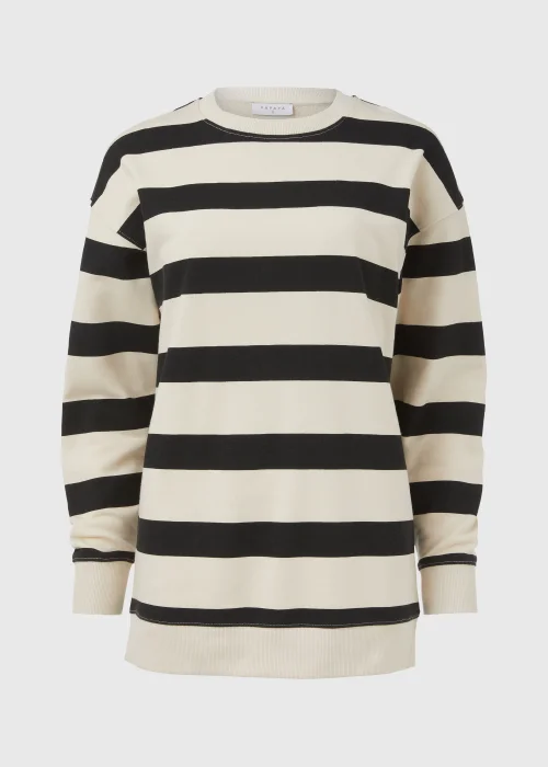 Black & Cream Stripe Sweatshirt - S Image 5