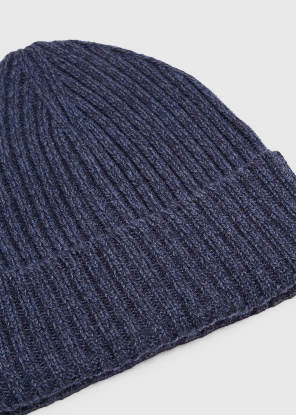 Blue Ribbed Thick Beanie - One Size Image 2