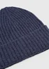 Blue Ribbed Thick Beanie - One Size Image 2