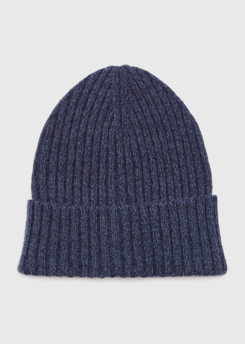 Blue Ribbed Thick Beanie - One Size Image 1