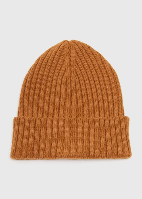Mustard Thick Ribbed Essential Beanie - One Size Image 1