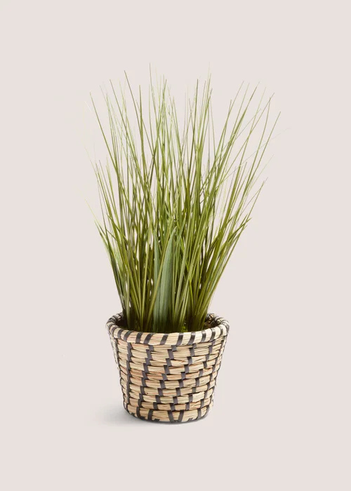 Faux Plant in Casa Woven Pot (40cm x 30cm x 30cm) Image 1