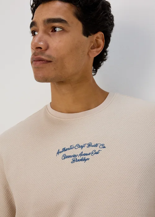 Stone New Truth Stripe Textured T-Shirt - Small Image 3