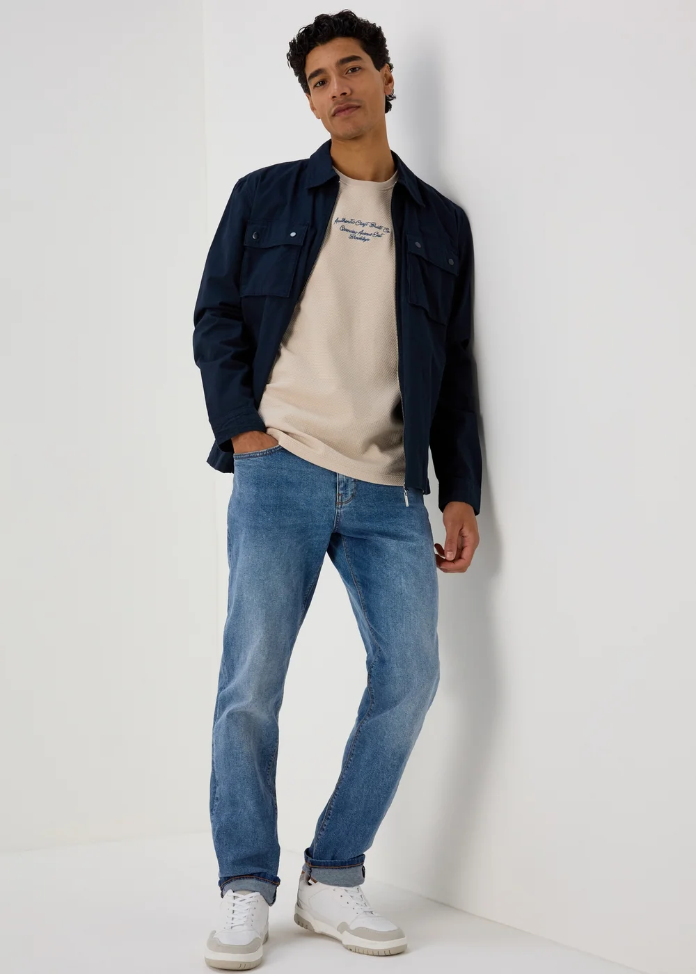 Stone New Truth Stripe Textured T-Shirt - Small Image 4