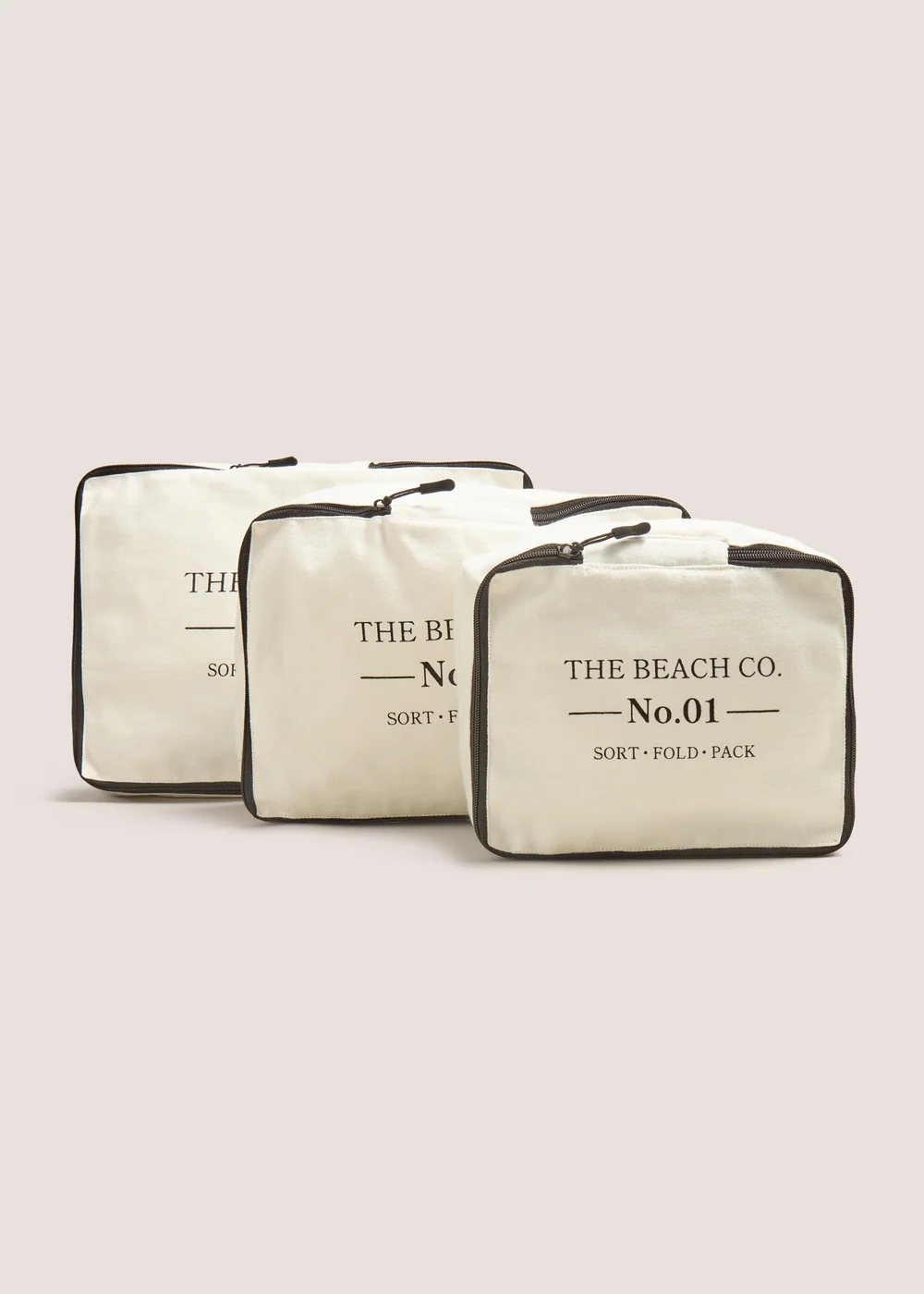 3 Pack Monochrome Packing Cubes Image 1