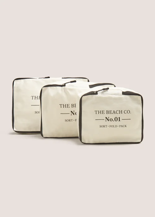 3 Pack Monochrome Packing Cubes Image 1