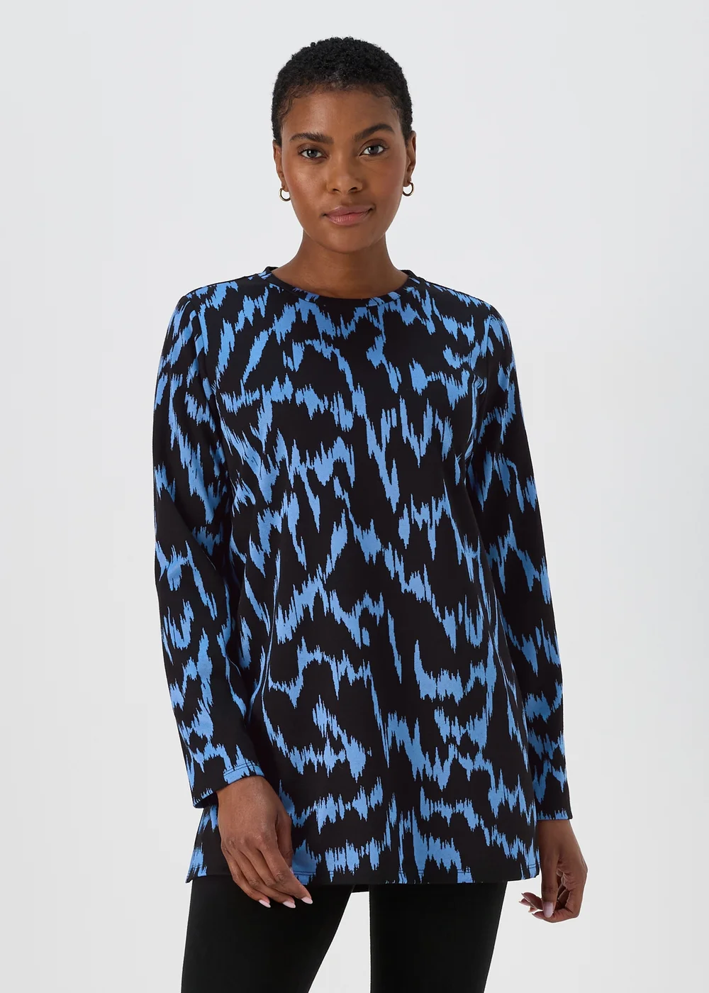 Blue Jacquard Tunic - Small Image 1