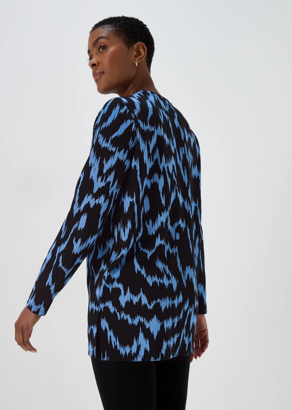 Blue Jacquard Tunic - Small Image 2
