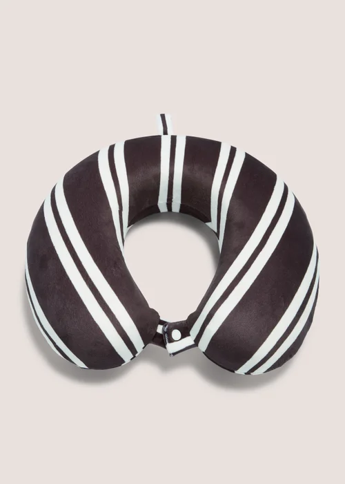 Monochrome Stripe Travel Pillow Image 1