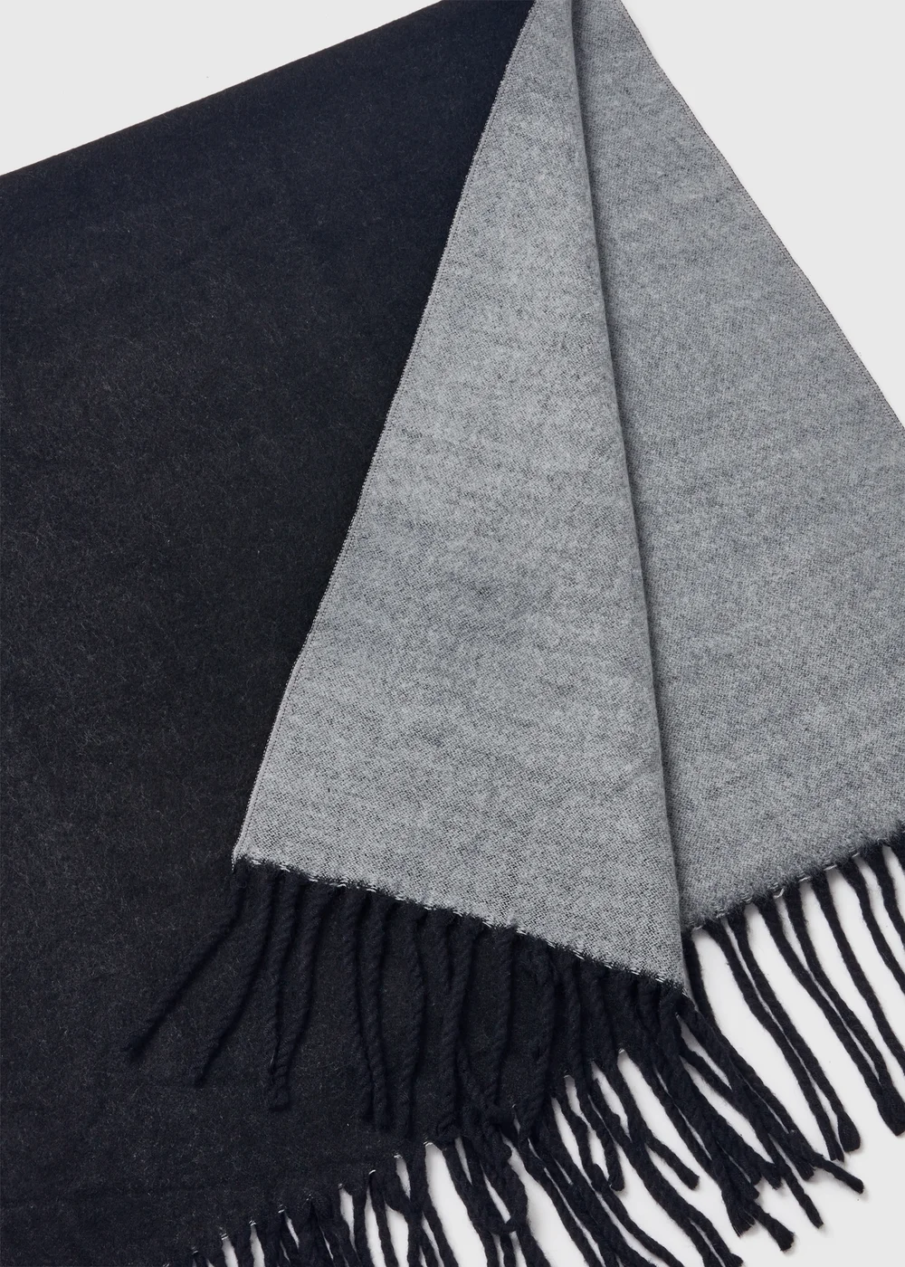 Grey Reversible Tassle Scarf - One Size Image 2