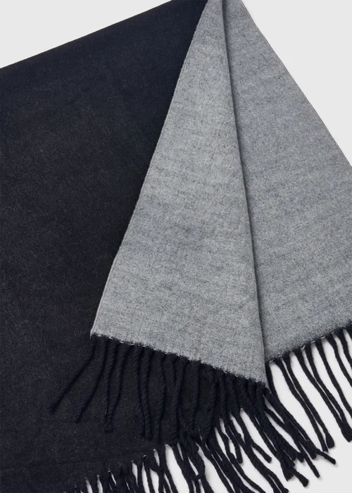 Grey Reversible Tassle Scarf - One Size Image 2