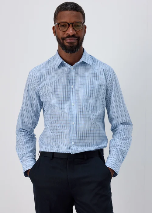 3 Pack Blue Easy Care Formal Shirts - 15.5 Collar Image 2