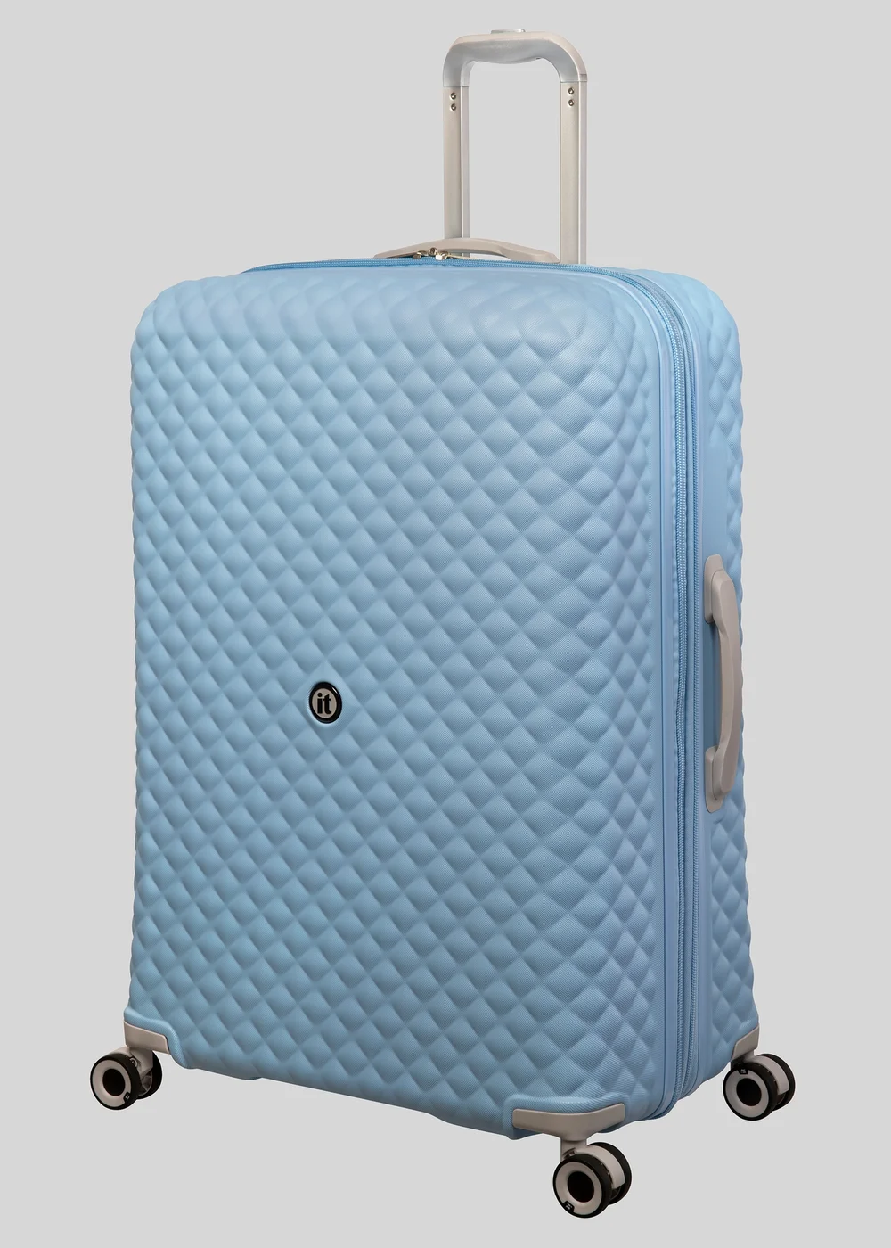 IT Luggage Blue Quilted Suitcase - Cabin Image 3