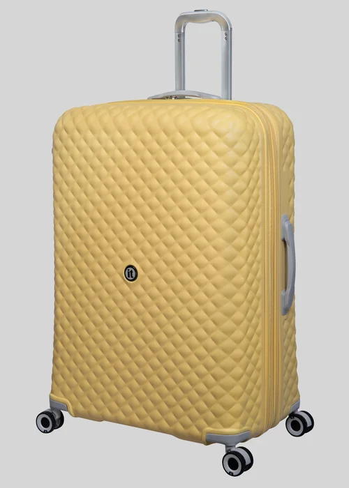 IT Luggage Yellow Quilted Suitcase - Cabin Image 3