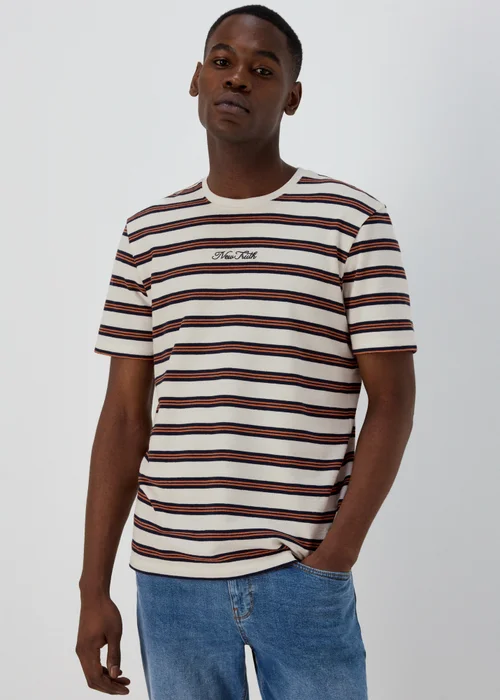 Stone Textured Embroidered T-Shirt - S Image 1