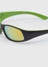Kids Black Sports Wrap Sunglasses (3+yrs) - One Size Image 2