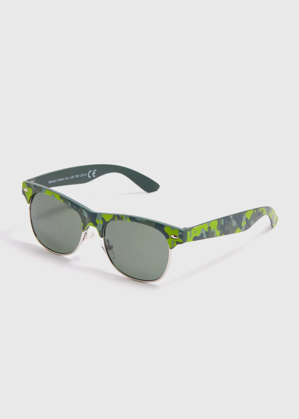 Boys Green Camo Print Sunglasses - One Size Image 1