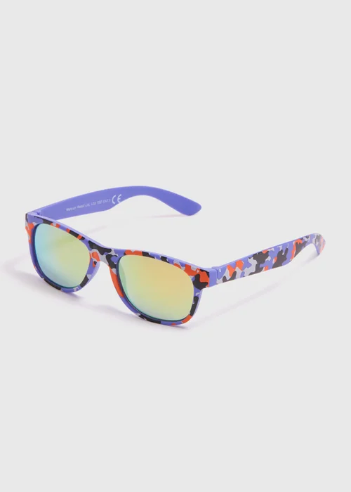 Boys Blue Camo Nomad Sunglasses - One Size Image 1