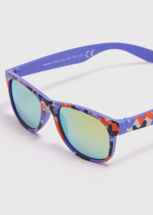Boys Blue Camo Nomad Sunglasses - One Size Image 2
