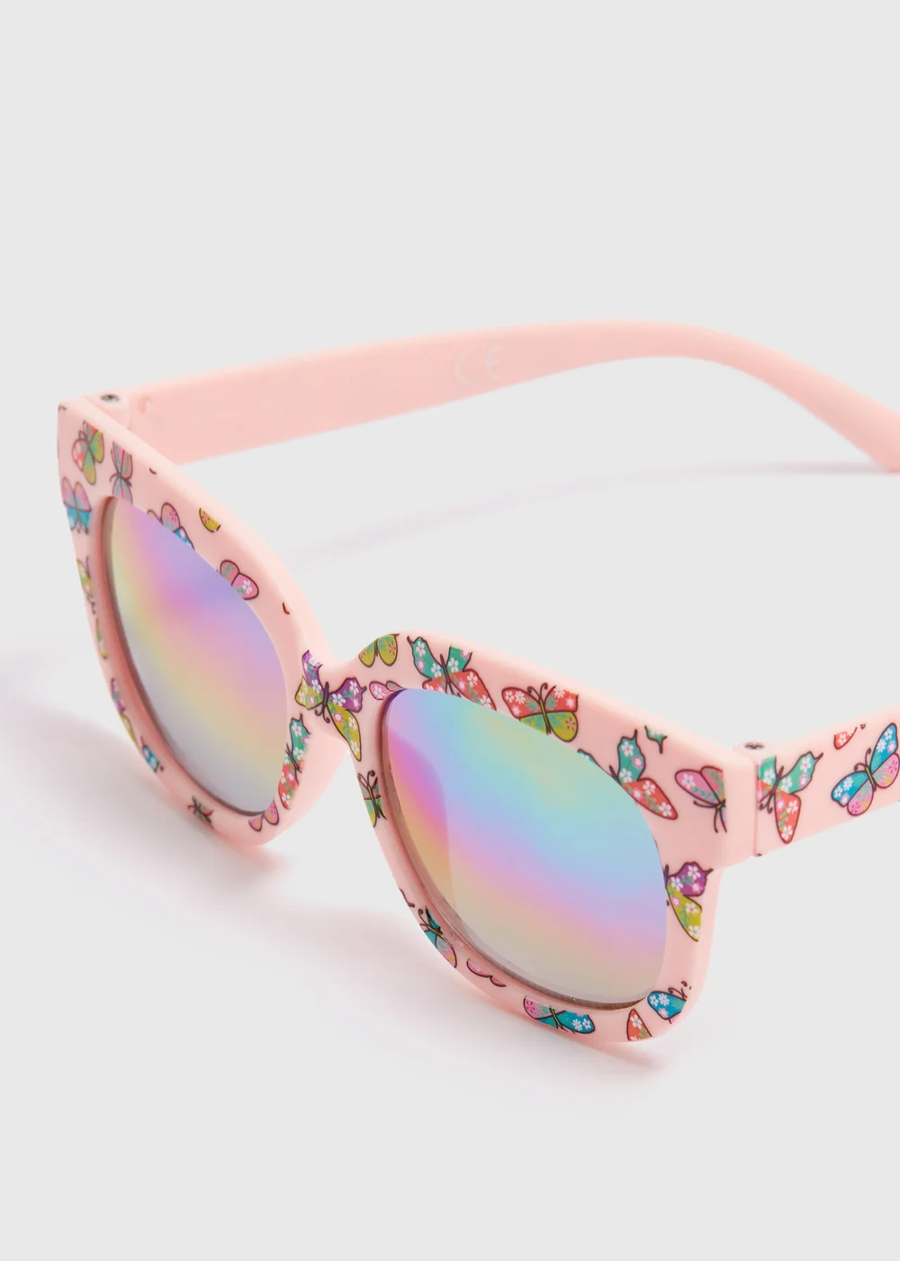 Girls Multicolour Butterfly Wide Eye Sunglasses - One Size Image 2