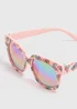 Girls Multicolour Butterfly Wide Eye Sunglasses - One Size Image 2