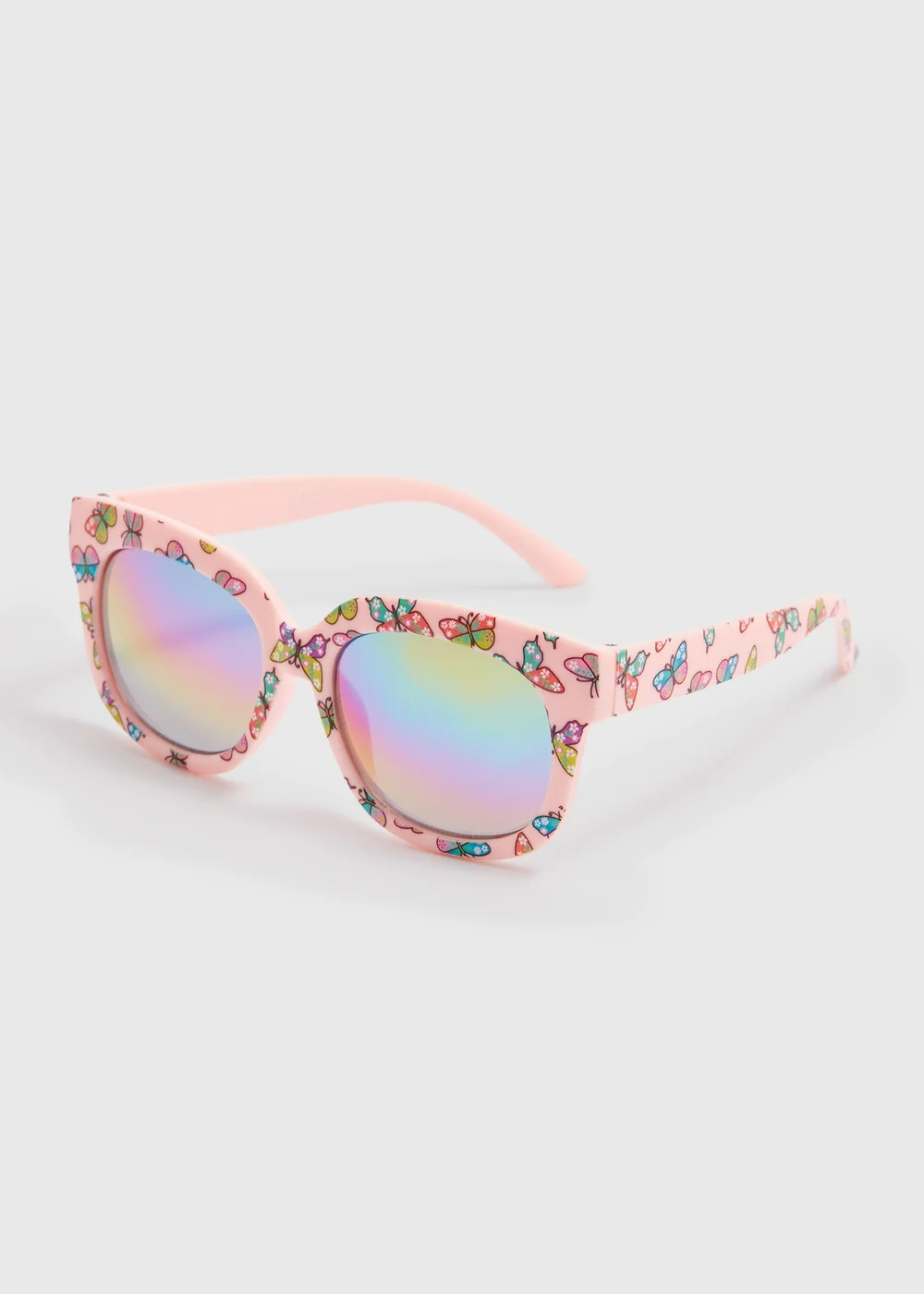 Girls Multicolour Butterfly Wide Eye Sunglasses - One Size Image 1