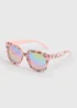 Girls Multicolour Butterfly Wide Eye Sunglasses - One Size Image 1