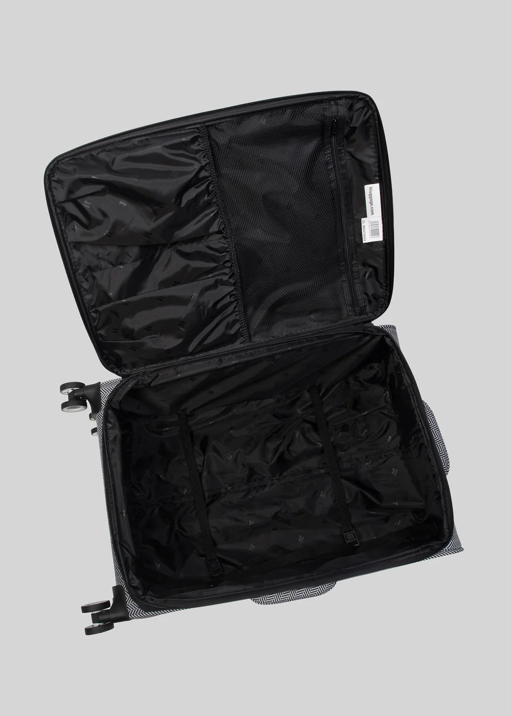 IT Luggage Black & White Trulite Herringbone Suitcase - Cabin Image 2