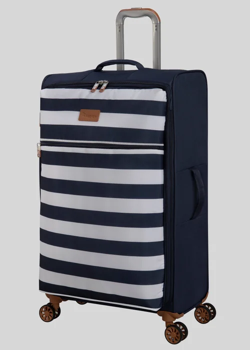 IT Luggage Navy Stripe Trulite Suitcase - Cabin Image 3
