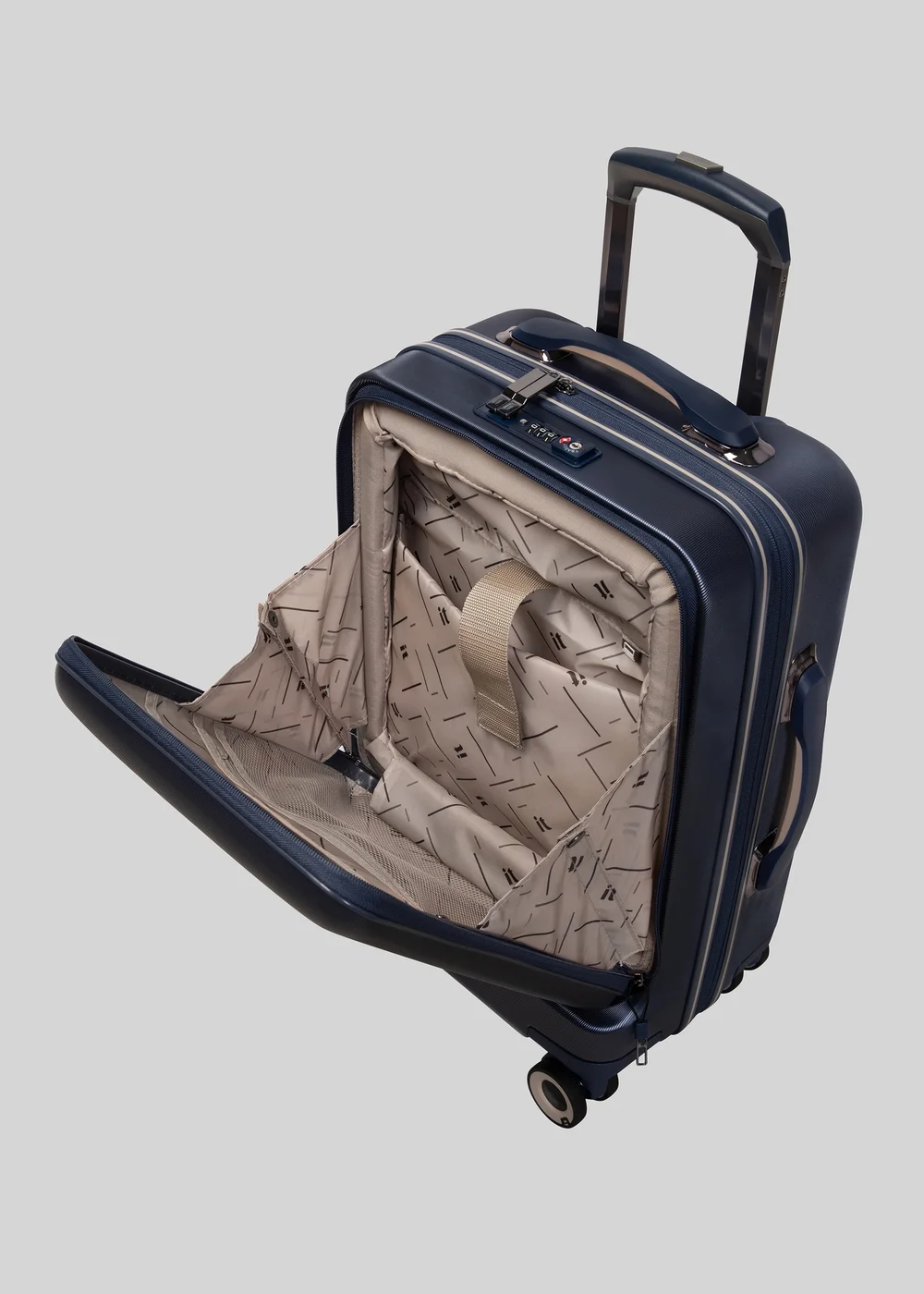 IT Luggage Navy Hard Shell Suitcase - Cabin Image 4