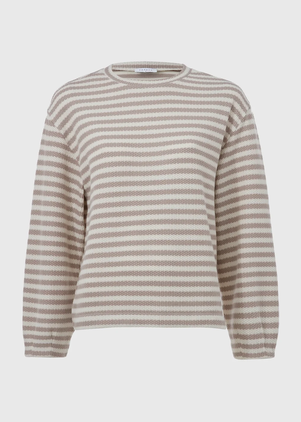 Papaya Petite Beige Stripe Top - XS Image 1