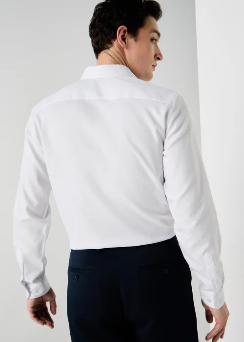 Taylor & Wright White Textured Regular Fit Shirt - S Image 4