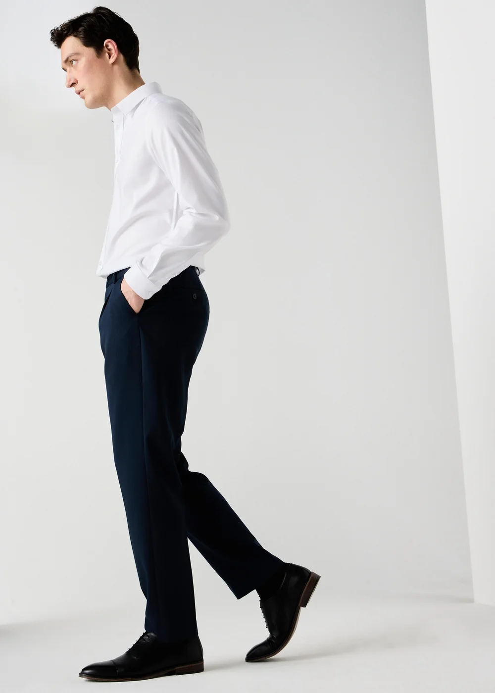 Taylor & Wright White Textured Regular Fit Shirt - S Image 2