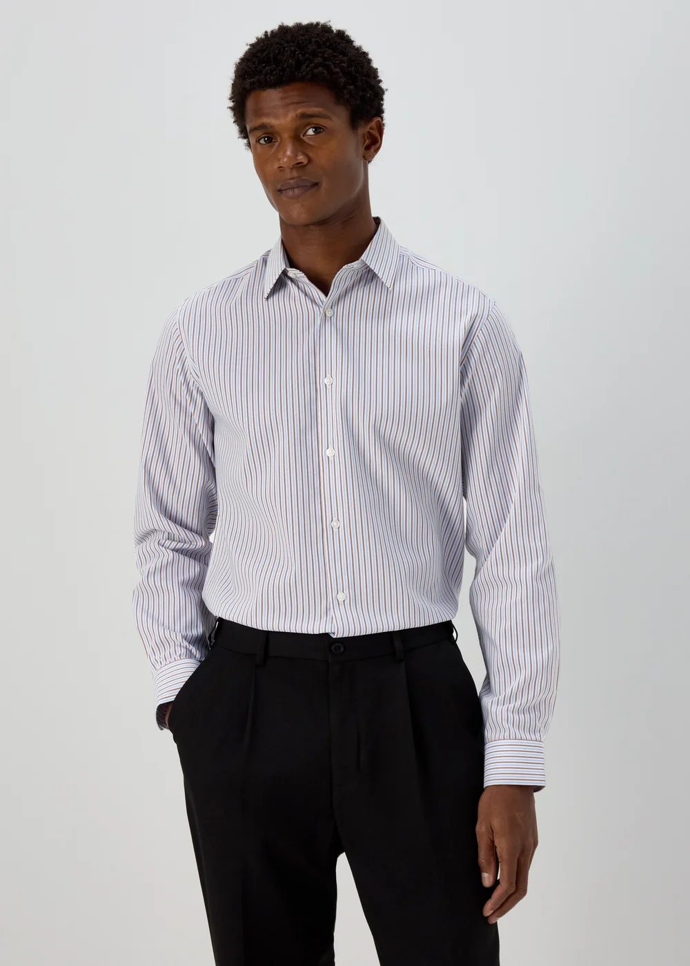 Taylor & Wright Blue Stripe Shirt - S Image 1