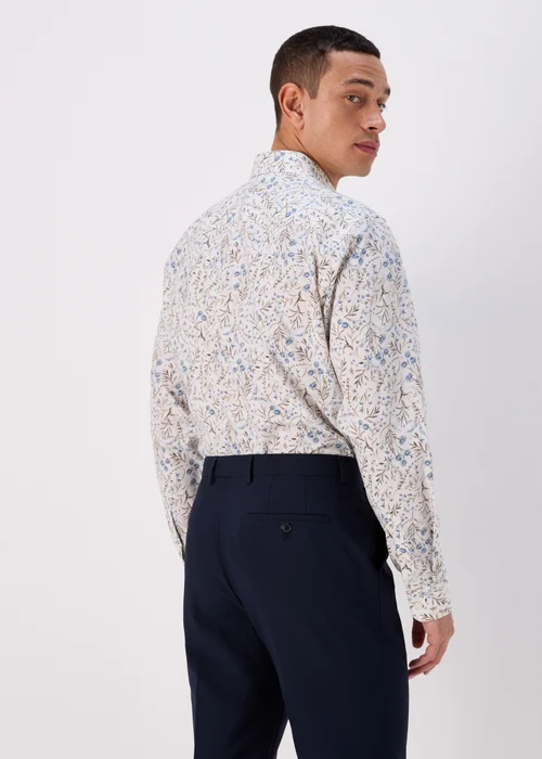 Taylor & Wright White Floral Print Long Sleeve Shirt - Small Image 2