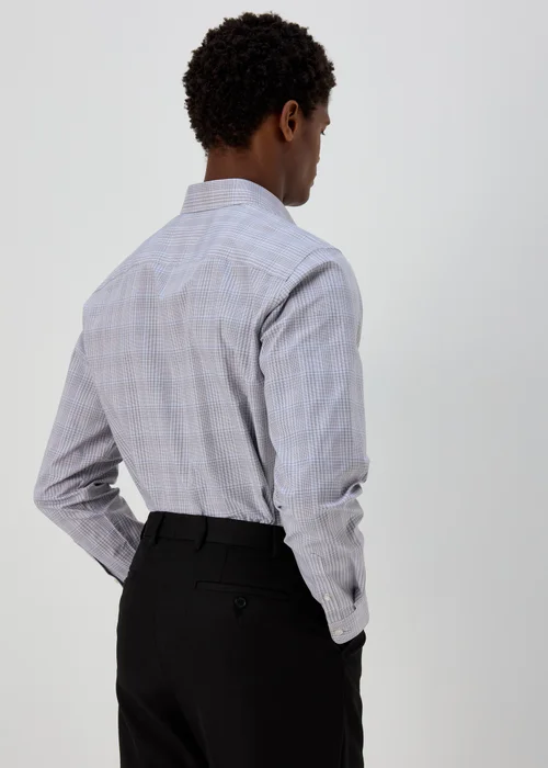 Taylor & Wright Grey & Blue Regular Fit Shirt - Small Image 2