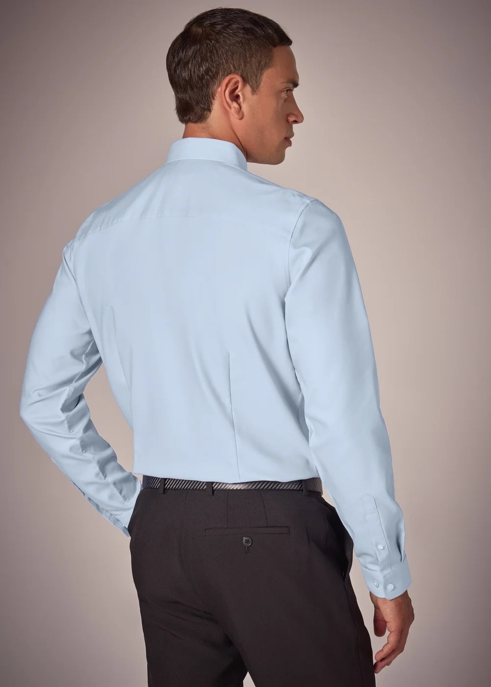 Taylor & Wright Blue Slim Fit Twill Shirt - S Image 3