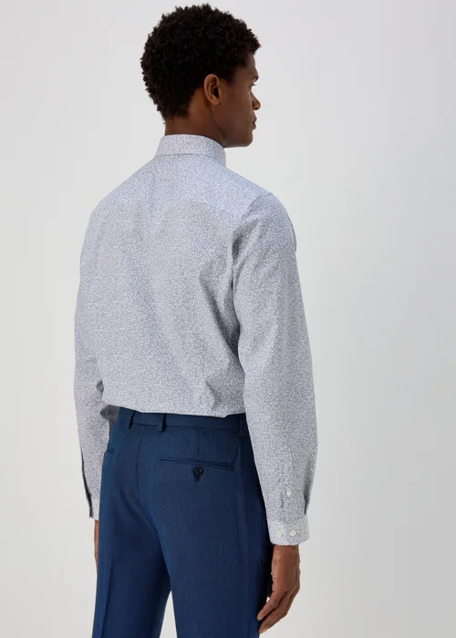 Taylor & Wright Grey Floral Slim Fit Shirt - Small Image 2