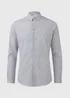 Taylor & Wright Grey Floral Slim Fit Shirt - Small Image 5
