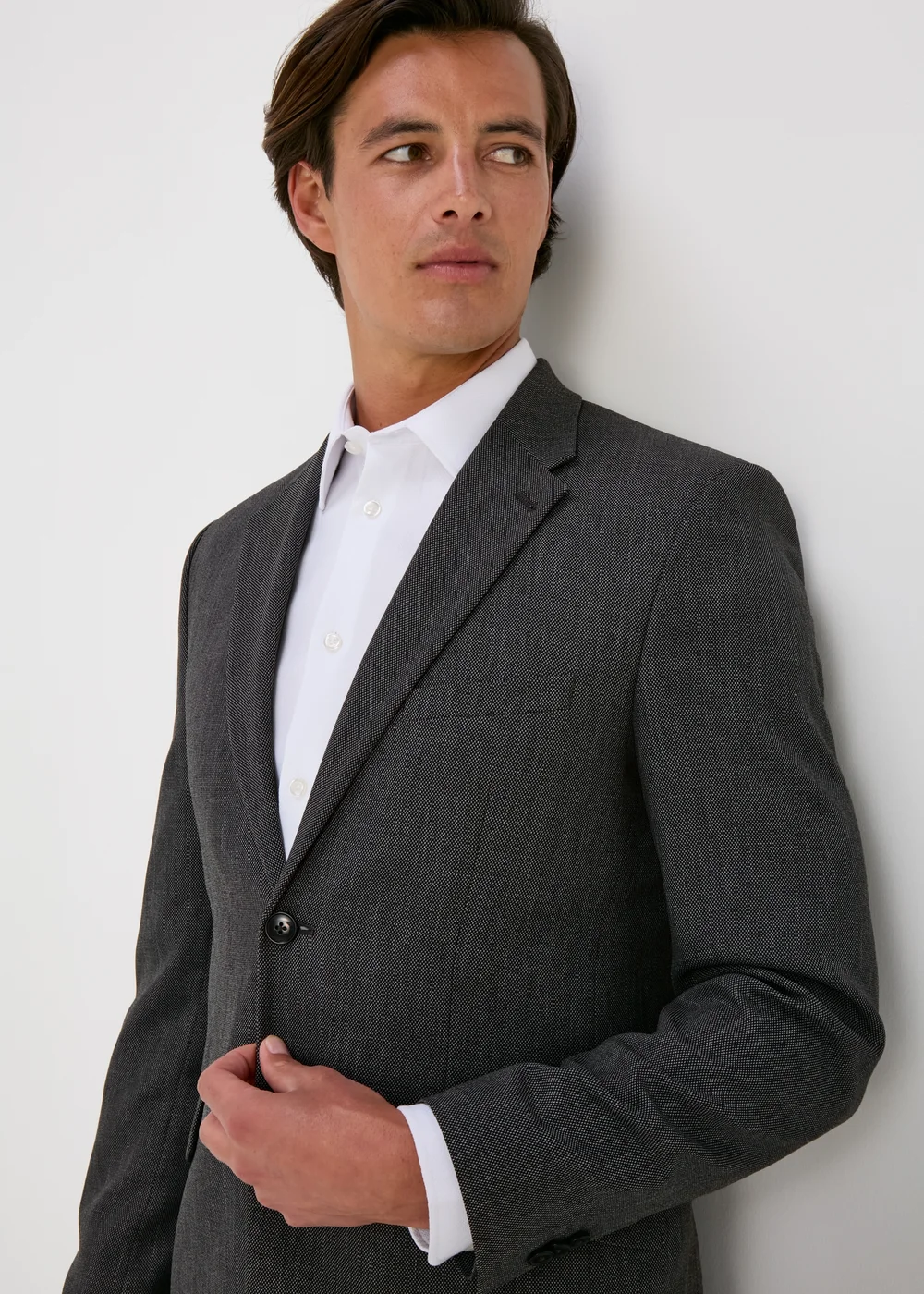 Taylor & Wright Albert Charcoal Tailored Fit Jacket - 38 Chest Long Image 3