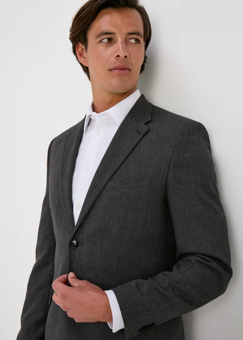 Taylor & Wright Albert Charcoal Tailored Fit Jacket - 38 Chest Long Image 3