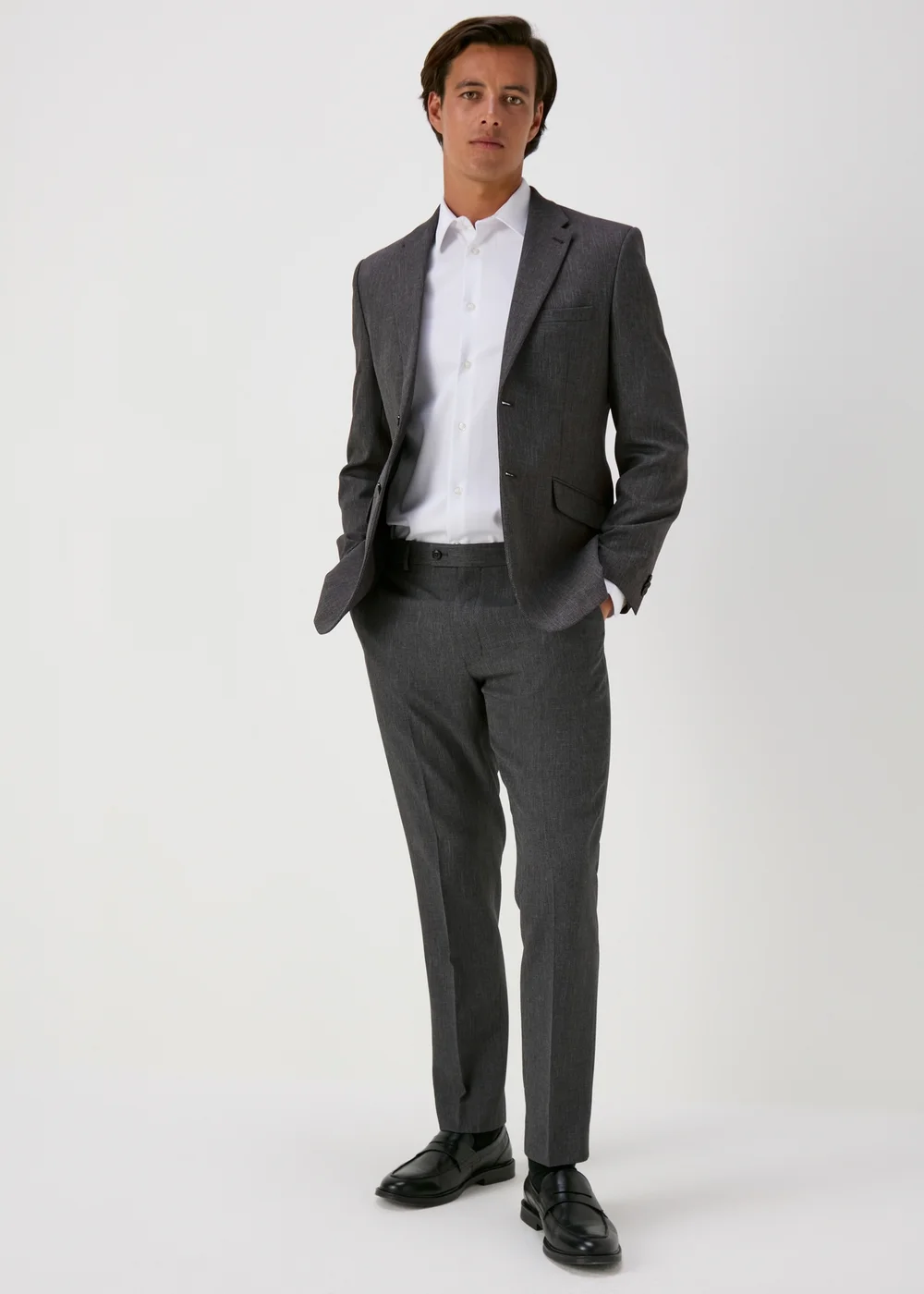 Taylor & Wright Albert Charcoal Tailored Fit Jacket - 38 Chest Long Image 4