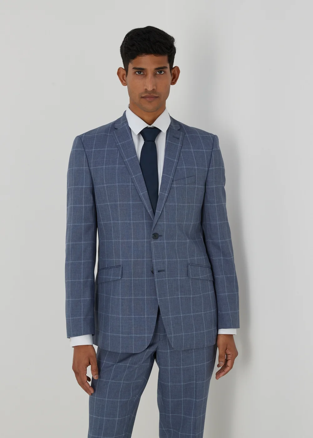 Taylor & Wright Franklin Blue Tailored Fit Jacket - 38 Chest Long Image 1