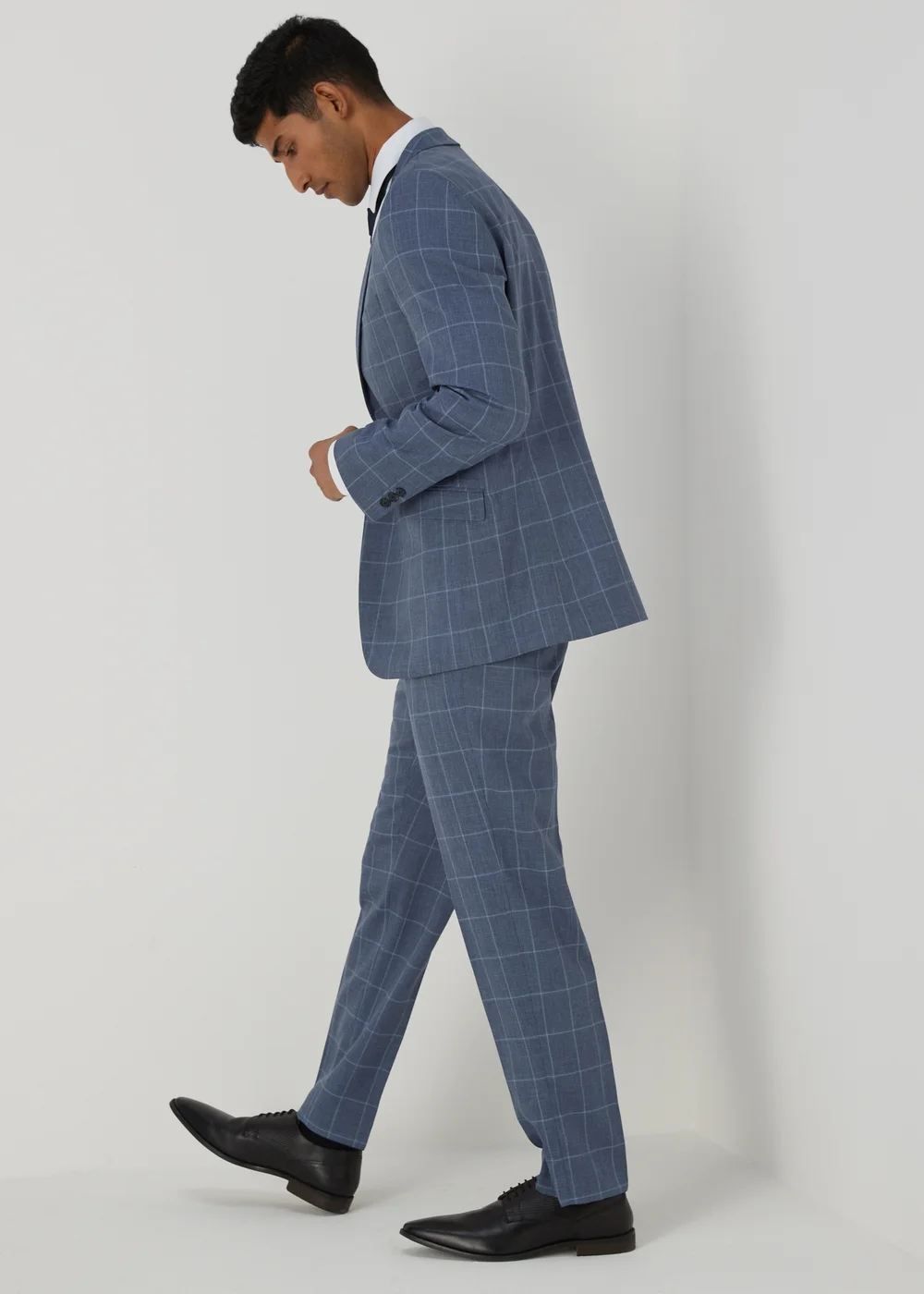 Taylor & Wright Franklin Blue Tailored Fit Jacket - 38 Chest Long Image 4
