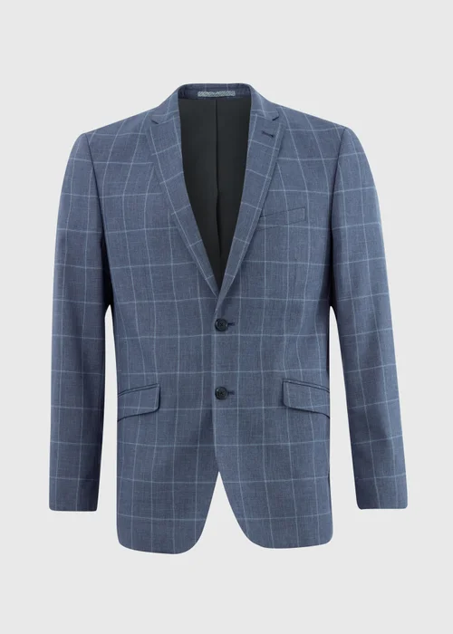 Taylor & Wright Franklin Blue Tailored Fit Jacket - 38 Chest Long Image 5