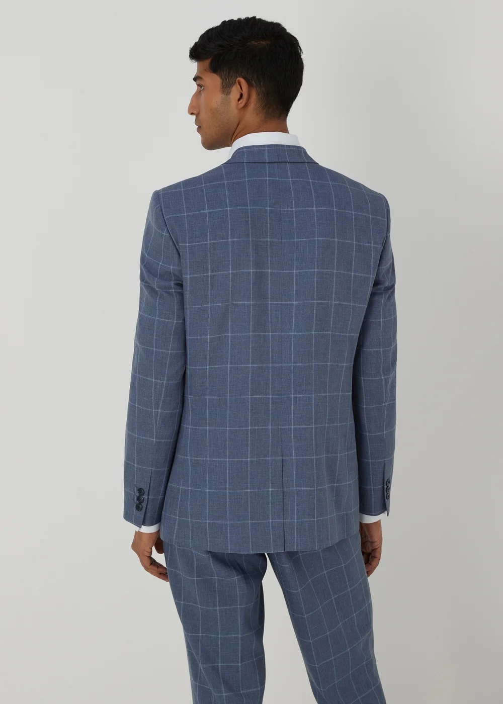 Taylor & Wright Franklin Blue Tailored Fit Jacket - 38 Chest Long Image 2